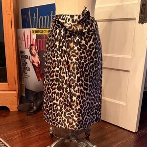 J. Crew Leopard Print Pencil Skirt